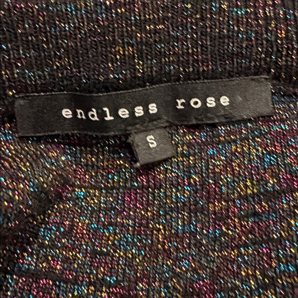 Endless Rose Off-Shoulder Glitter Knit Bell Sleeve Top – Size S A4 - Picture 4 of 5